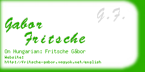gabor fritsche business card